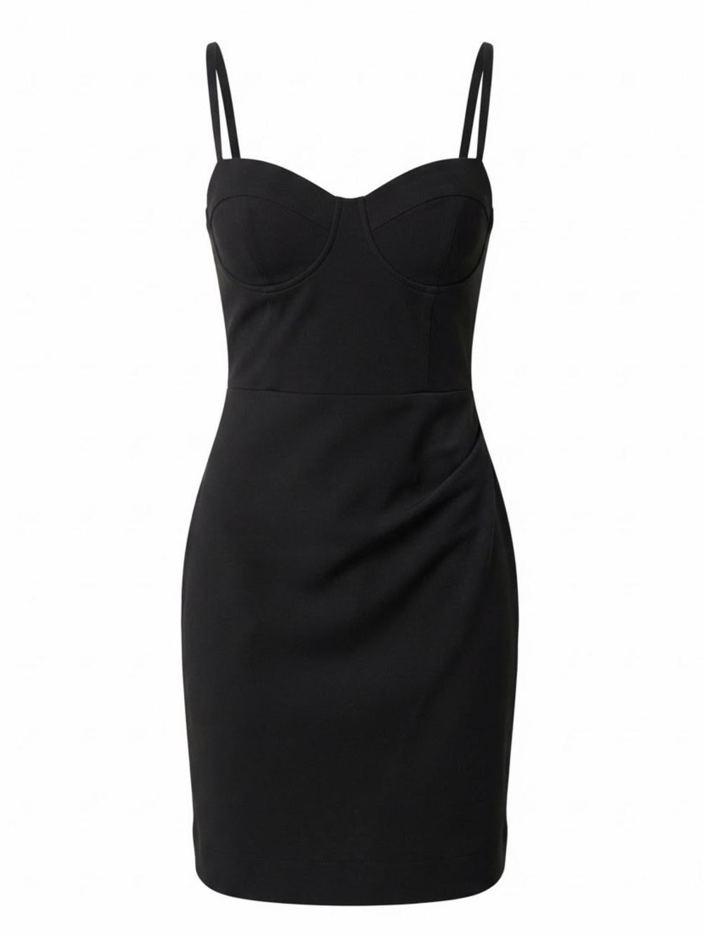 L'AGENCE Black Bustier Slip Dress